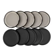 Pozostałe akcesoria kuchenne - Komplet 10 zakrętek matowych 8,2 cm 6 zaczepy czarny - miniaturka - grafika 1