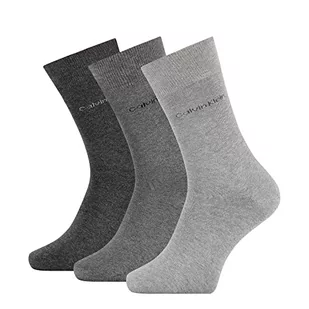 Calvin Klein Męskie skarpety Classic Casual (3 sztuki), Granatowy, ciemnoszary, melanż, rozmiar uniwersalny - Skarpetki damskie - miniaturka - grafika 1