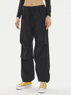 Spodnie sportowe damskie - Converse Spodnie materiałowe W Parachute Pant 10026399-A01 Czarny Loose Fit - miniaturka - grafika 1