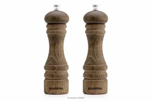 Zestaw młynków 18 cm, 2 szt. orzech olejowany MILOS Konsimo - Pojemniki na przyprawy - miniaturka - grafika 1