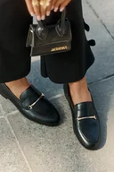 Mokasyny damskie - Skórzane Półbuty Mokasyny Damskie Maciejka K6809-01 Czarne-39 - miniaturka - grafika 1