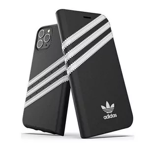 Adidas Oryginalne etui kompatybilne z iPhone 11 Pro, ochronne etui folio PU Booklet etui na telefon komórkowy - czarno-białe 36539 - Etui i futerały do telefonów - miniaturka - grafika 1
