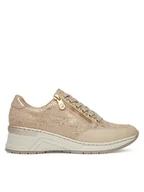 Półbuty damskie - Rieker Sneakersy N4316-62 Beżowy - miniaturka - grafika 1