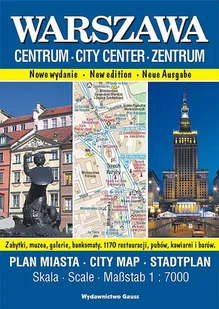 Warszawa - plan miasta (skala 1:7000) - Wydawnictwa GAUSS - Atlasy i mapy - miniaturka - grafika 1