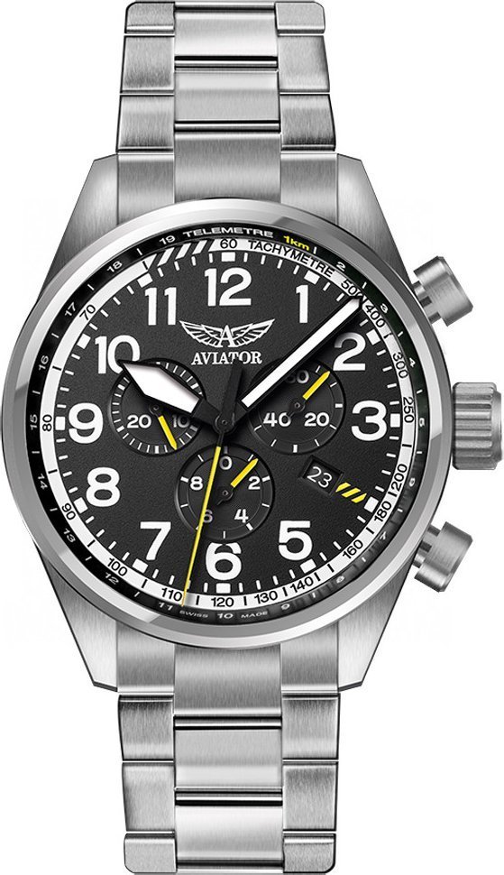 Zegarek Aviator Zegarek męski Aviator V.2.25.0.169.5 srebrny