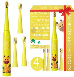 SZCZOTECZKA SONICZNA DLA DZIECI ELEKTRYCZNA DO ZĘBÓW + 4 KOŃCÓWKI - Końcówki do szczoteczek elektrycznych - miniaturka - grafika 1