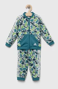 adidas dres dziecięcy kolor turkusowy - Dresy i komplety dla dziewczynek - miniaturka - grafika 1