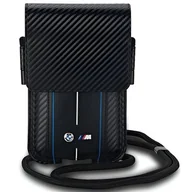 Etui i futerały do telefonów - Torebka BMW Wallet Bag Carbon Blue Stripes (BMPSP15XMSCAKL) czarne - miniaturka - grafika 1