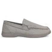 Mokasyny męskie - Mokasyny Klasyczne Z Ekologicznej Skóry Zamszowej Antypoślizgowe Wygodne Modne Stylowe Półbuty Wsuwane Męskie Baolis Szare 42 - miniaturka - grafika 1