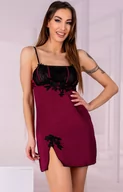 Piżamy damskie - Jusona bordowa koszulka nocna i stringi, Kolor bordowy, Rozmiar S/M, LivCo Corsetti Fashion - Primodo.com - miniaturka - grafika 1
