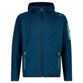 Kurtki męskie - CMP - Męska kurtka Knit-Tech ze stałym kapturem, Bluesteel-Antracyt, 56 - miniaturka - grafika 1