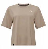 Koszulki i topy damskie - Koszulka bawełniana damska Salewa Eagle Sunset Loose T-Shirt - quicksand rozmiar: xs - miniaturka - grafika 1