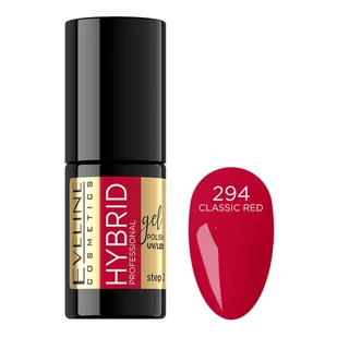Eveline Hybrid Professional lakier hybrydowy "5 ml" 294 classic red - Odżywki do paznokci - miniaturka - grafika 2