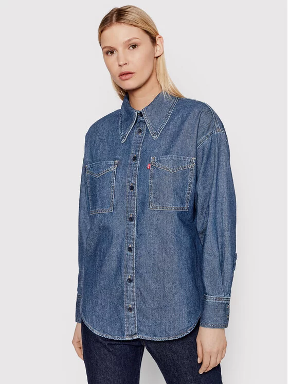 Levi's Koszula jeansowa Jadon A1776-0000 Granatowy Relaxed Fit