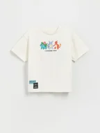 Koszulki dla chłopców - Reserved - T-shirt Pokémon - złamana biel - miniaturka - grafika 1