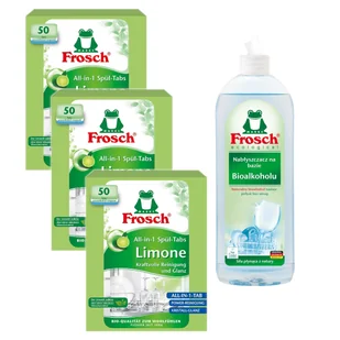 Tabletki do zmywarek All in One limonkowe Nabłyszczacz na bazie Bioalkoholu Zestaw - środek do zmywania - Środki do zmywarek - miniaturka - grafika 1