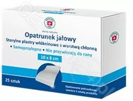 Apteczki i materiały opatrunkowe - SILESIAN PHARMA Opatrunek jałowy sterylne plastry włókninowe z warstwą chłonną 10 cm x 8 cm x 25 szt Apteczka ABC - miniaturka - grafika 1