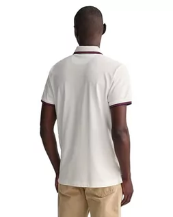 Koszulki męskie - GANT Męska koszulka polo, Eggshell, XL - grafika 1