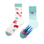 Skarpetki męskie - ZOOKSY kolorowe damskie skarpetki r.36-40 1 para, długie skarpetki morskie - mixTURY  SKARBY MORZA - miniaturka - grafika 1