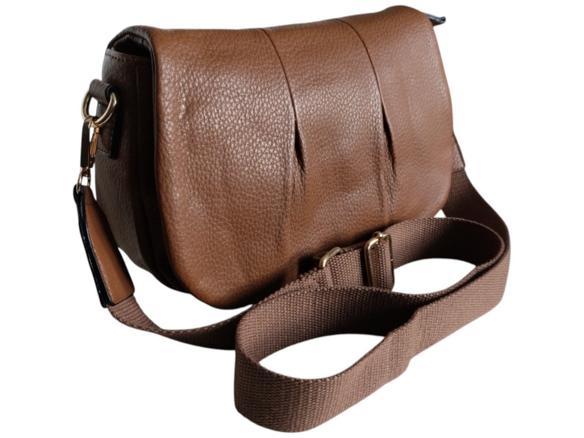 Torebka Damska, Miejska Mała Listonoszka Na Ramię, Kolor Brązowy