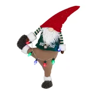 Ozdoby bożonarodzeniowe - Figurka tekstylna LED skrzat na jednej nodze 36 x 17 x 77 cm - miniaturka - grafika 1