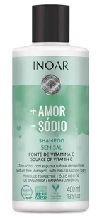 INOAR Amor Sodio, wegański szampon nawilżający bez soli, 400ml - Szampony do włosów - miniaturka - grafika 1