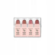 Szminki - Golden Rose Nude Matte Lipstick Mix - Zestaw 4 matowych mini pomadek do ust - miniaturka - grafika 1
