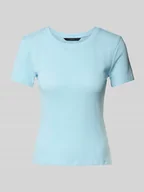 Koszulki i topy damskie - T-shirt o kroju slim fit z czystej bawełny model ‘LISA’ - miniaturka - grafika 1