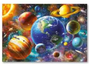 Haft Diamentowy, Obraz, Mozaika Diamentowa Diamond Painting, Kosmos, Układ Słoneczny 40X30Cm - Zabawki kreatywne - miniaturka - grafika 1