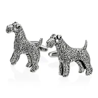 Spinki do mankietów i krawatów - Spinki do mankietów X2 Pies Terrier - miniaturka - grafika 1