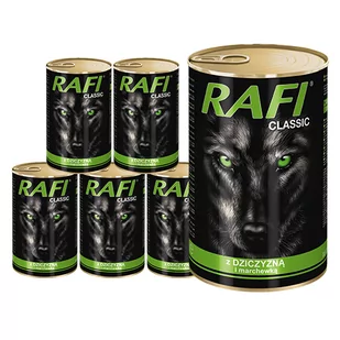 Rafi Classic z Dziczyzną i Marchewką w Sosie 6x1240g - Mokra karma dla psów - miniaturka - grafika 1