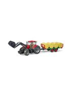 Samochody i pojazdy dla dzieci - Traktor Case IH Optum 300CVX z ładowarką czołową i przyczepą z belami siana BRUDER - miniaturka - grafika 1