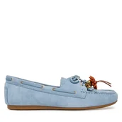 Mokasyny damskie - Mokasyny MICHAEL Michael Kors 40S6FAFR2S Błękitny - miniaturka - grafika 1