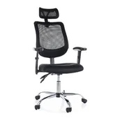 Fotele i krzesła biurowe - Fotel ergonomiczny Q-118 R Signal Czarny - miniaturka - grafika 1