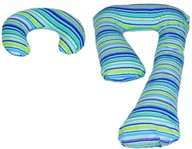 Poduszki do karmienia - Zestaw Poduszek Uniwersalnych, Wygodne, Ciążowe Zestaw Poduszek Uniwersalnych, Wygodne, Ciążowe (Wzór: Kolorowe Paski 2) - miniaturka - grafika 1