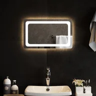 Lustra - vidaXL Lustro łazienkowe z LED, 50x30 cm - miniaturka - grafika 1