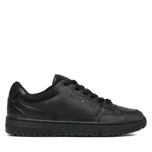 Sneakersy Tommy Hilfiger Th Basket Core Leather Ess FM0FM05040 Czarny - Sneakersy męskie - miniaturka - grafika 1