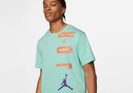 Koszulki męskie - Nike Air Jordan Stretch Crew Tee Light Dew - miniaturka - grafika 1