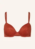 Biustonosze - Calvin Klein Biustonosz Usztywniany Sheer Marquisette rot - miniaturka - grafika 1
