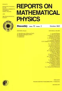 Reports on Mathematical Physics 922 - Czasopisma - miniaturka - grafika 1