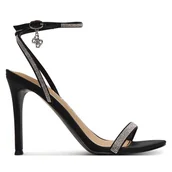 Sandały damskie - Sandały Guess FLJCHR SAT03 Czarny - miniaturka - grafika 1