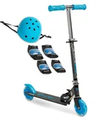 Hulajnogi - Toyz, Hulajnoga, Caretero Tauro + kask i ochraniacze, niebieski, 68x10x67-77 cm - miniaturka - grafika 1