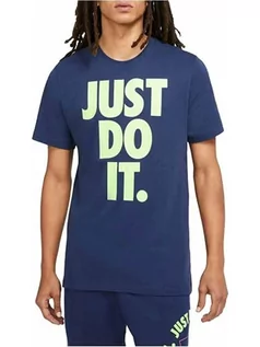 Koszulki męskie - Nike Męski T-shirt M Nsw Tee Icon Jdi Hbr Men's T-Shirt fioletowy granatowy/Lt Liquid Lime M DC5090-410 - grafika 1
