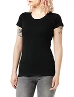 Koszulki i topy damskie - Build Your Brand Damski T-Shirt Ladies Merch Tee, Basic Top dla kobiet dostępny w kolorze czarnym lub białym, rozmiary XS - 5XL, czarny, XXL - miniaturka - grafika 1