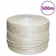 Pasmanteria - vidaXL Sznur, sizal 100%, 4 mm, 500 m - miniaturka - grafika 1