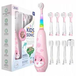 Seago soniczna szczoteczka dla dzieci 0-6 lat, LED, SG-2139 różowa - Szczoteczki do zębów dla dzieci - miniaturka - grafika 1