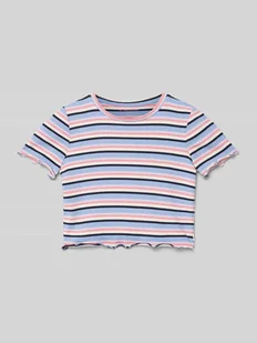 T-shirt z o kroju regular fit z błyszczącą przędzą - Koszulki dla dziewczynek - miniaturka - grafika 1