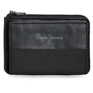 Pepe Jeans Podwójny portfel Czarny 11x7x1,5 cm Skóra by Joumma Bags, Czarny (Black), Talla única, portmonetka - Portfele - miniaturka - grafika 1