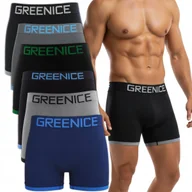Majtki męskie - BOKSERKI MĘSKIE BAWEŁNIANE MAJTKI ELASTYCZNE BEZSZWOWE GREENICE 6 PAR M/L - miniaturka - grafika 1