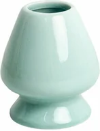 Kuchnie świata - Stojak na miotełkę chasen do matchy, porcelanowy 6cm - miętowo-zielony - miniaturka - grafika 1